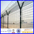 pvc coated and hot dip galvanized high security airport fence